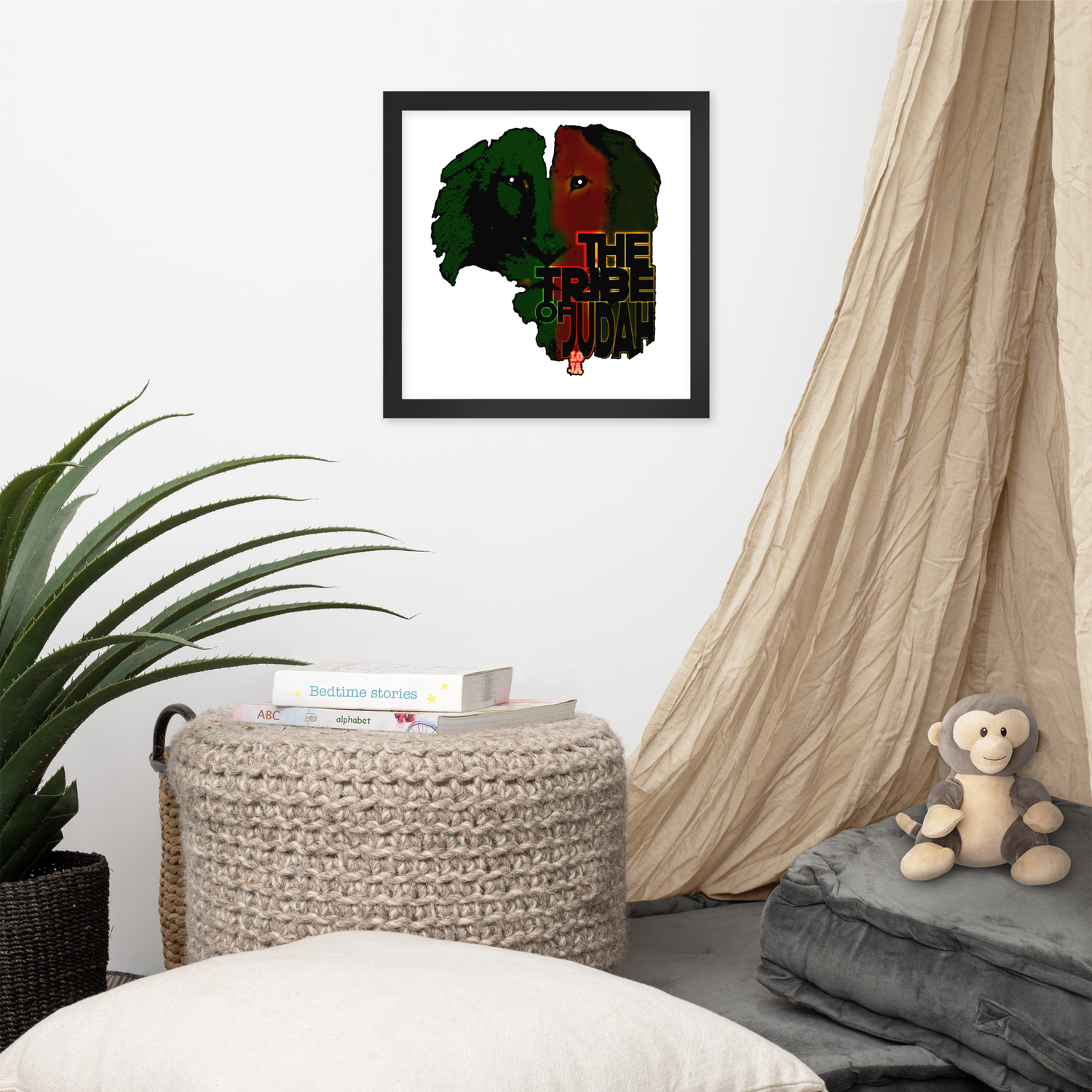 The Tribe Of Judah Lion Design Framed poster