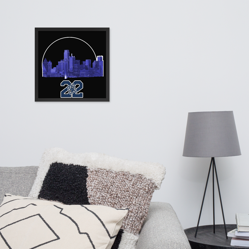 Dallas Skyline Framed poster