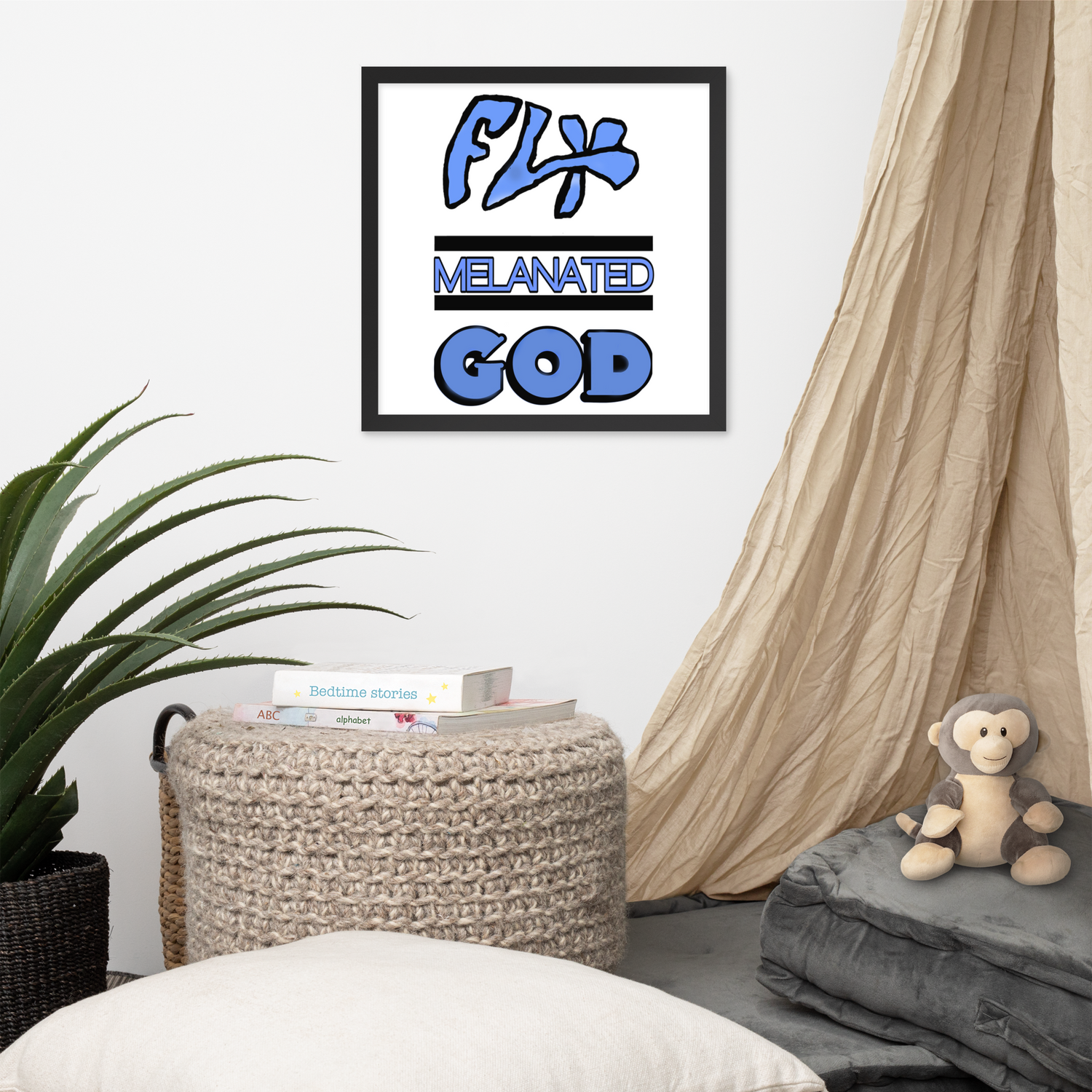 Fly Melanated God Framed poster