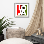 (L.O.J.A.) Lion Of Judah (RBG) REd BlacK GreeN Logo Framed poster