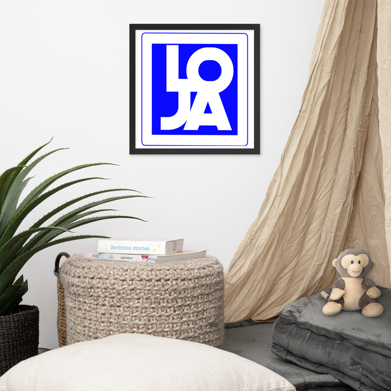 Lion Of Judah Blue Logo Framed poster Framed poster