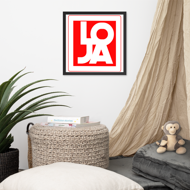 Lion Of Judah Fire Engine Red Logo Framed poster