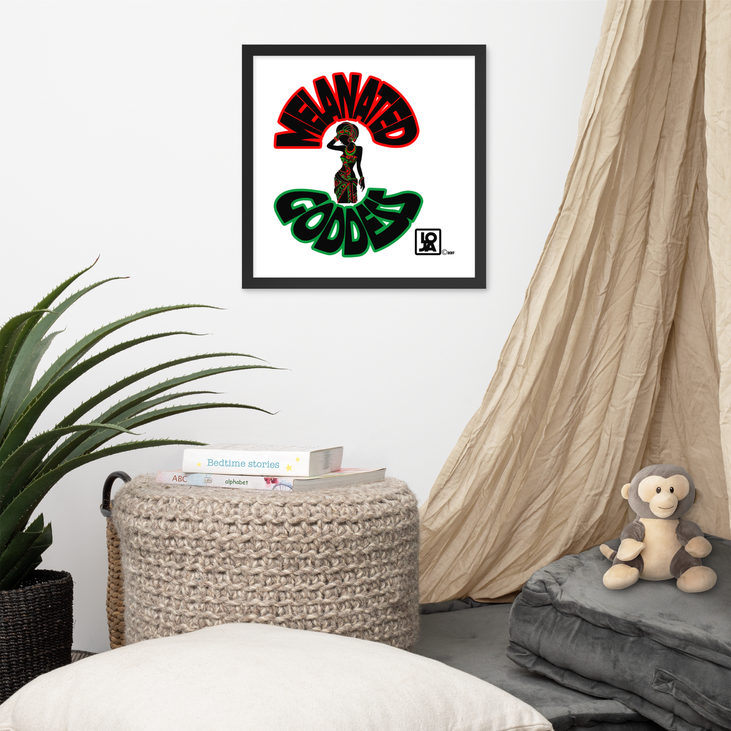 Melanated Goddess Framed poster
