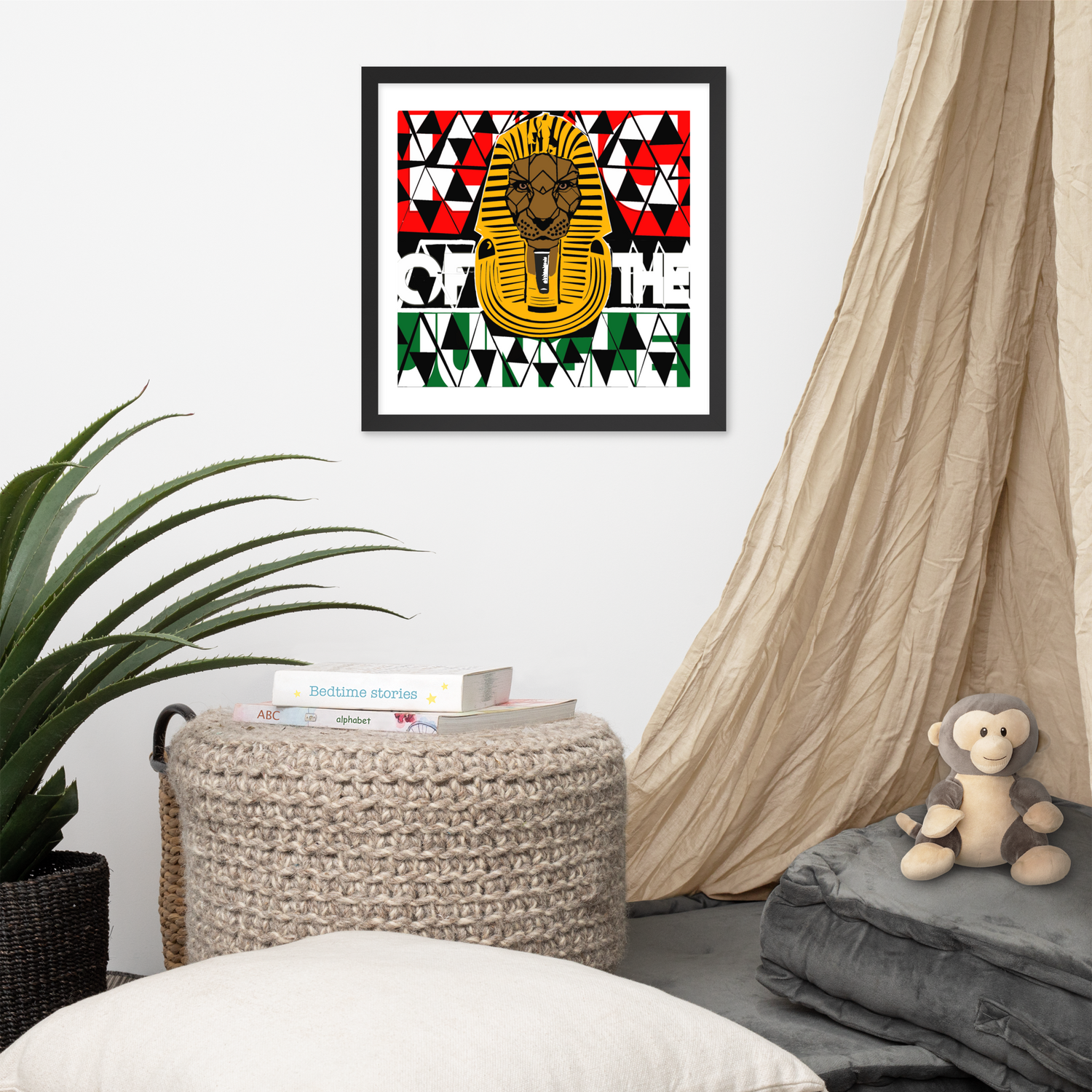 King of the jungle Design Framed poster