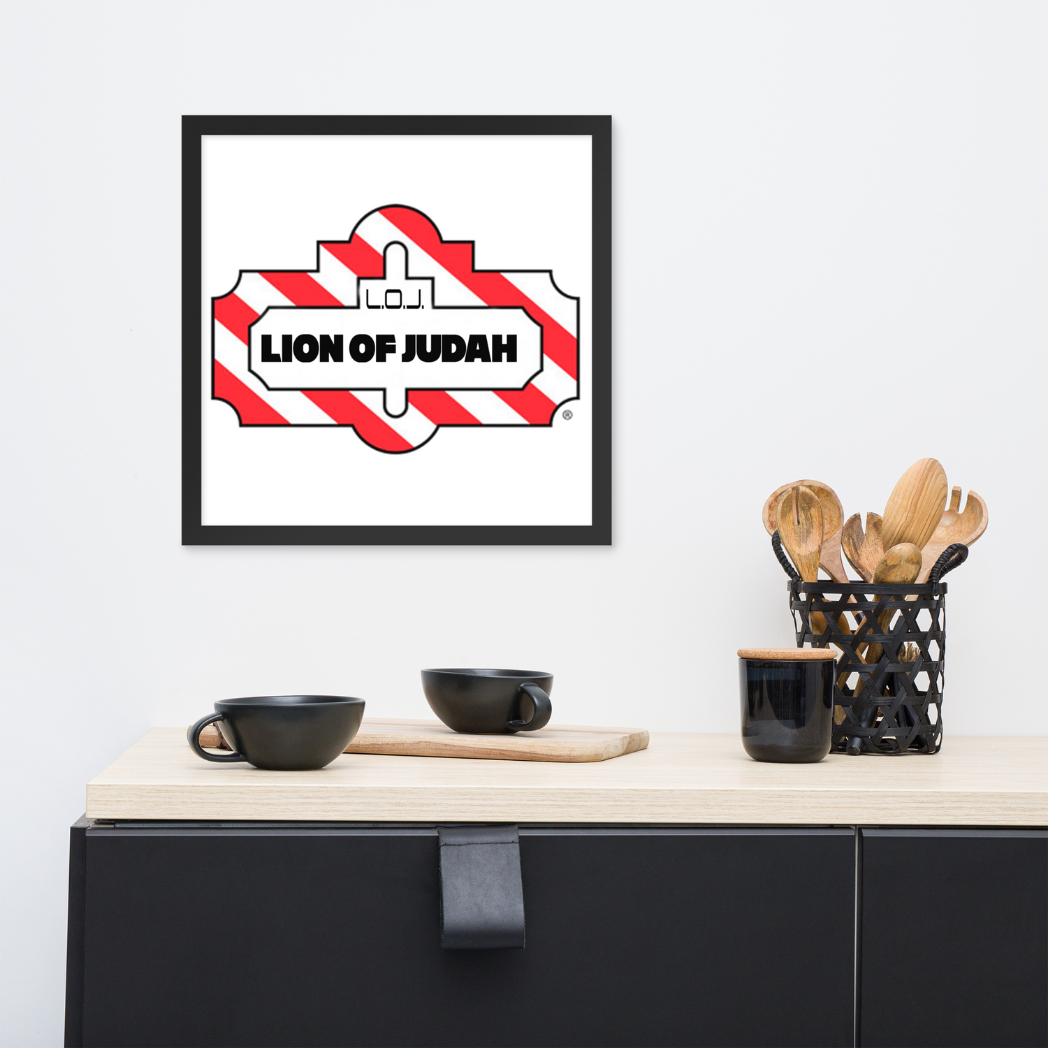 Lion Of Judah Friday Restaurant Wordplay Spinoff Design Framed poster