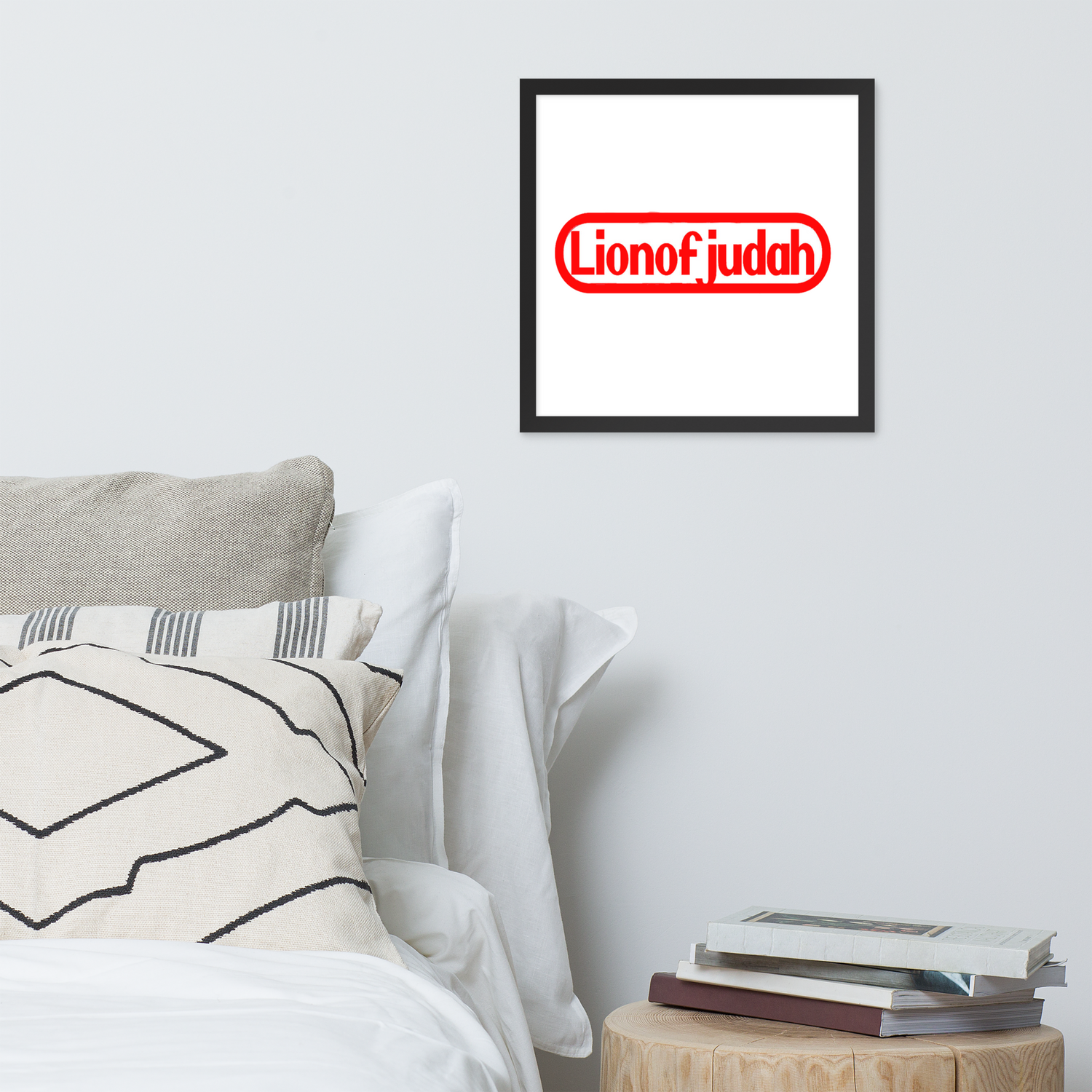 Lion Of Judah Nintendo Word Play Spinoff Design Framed poster