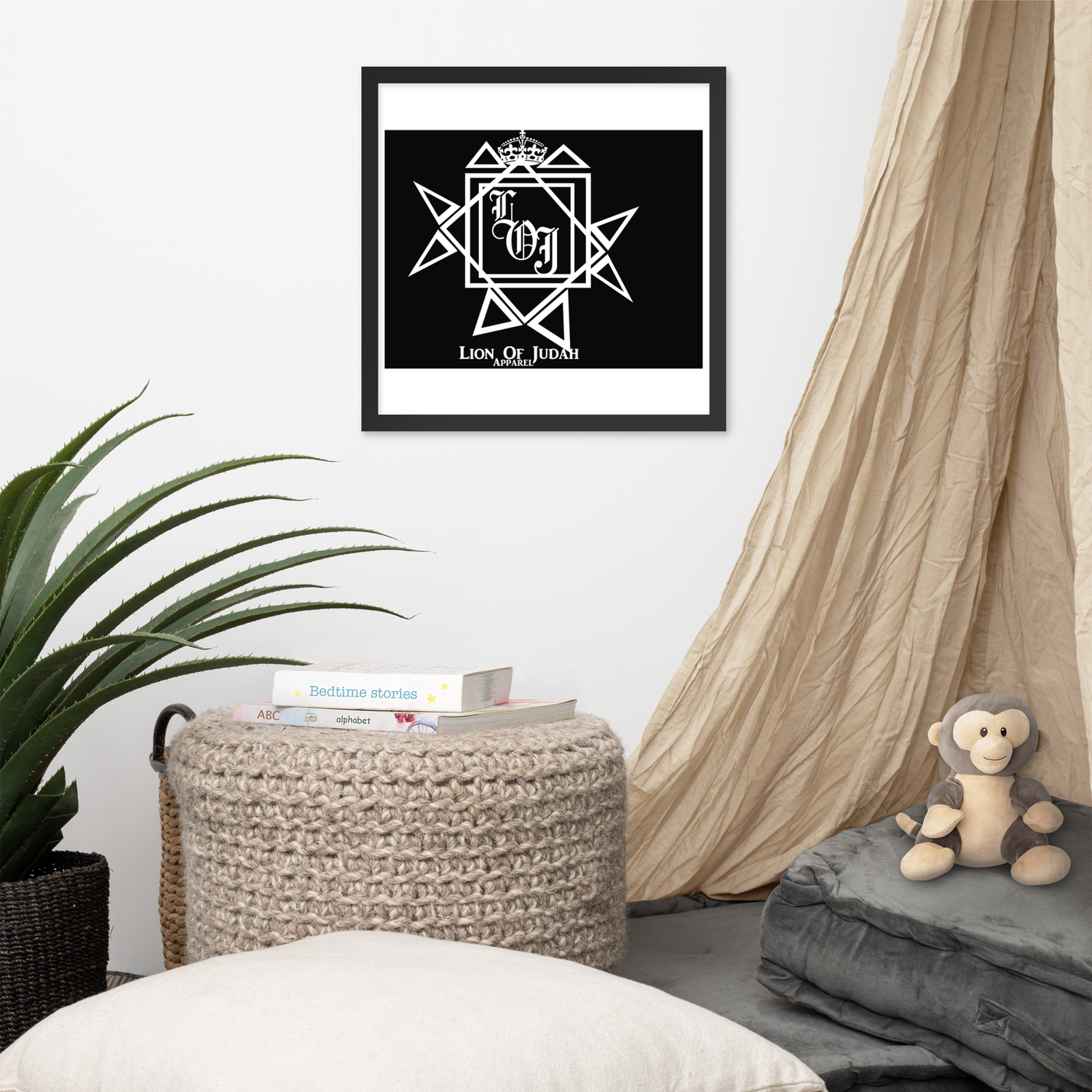 Lion Of Judah Apparel Design Framed poster
