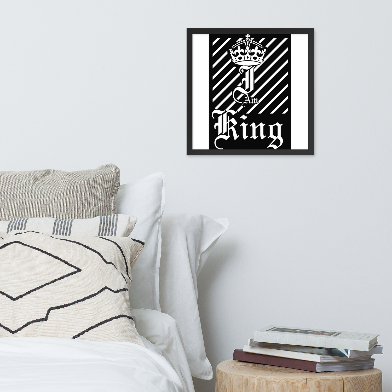I Am King Design Framed poster
