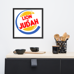 Lion of Judah Word play spinoff of (BK) Burger King Framed poster
