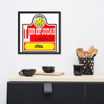 Lion Of Judah Apparel Word play Spinoff of  Wendy's Logo Framed poster