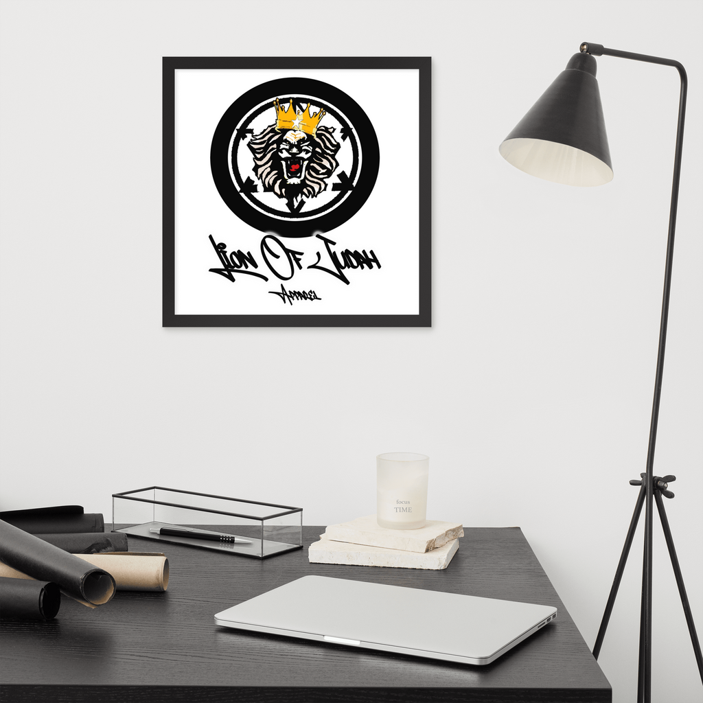 Lion Of Judah Apparel Lion Design Framed poster