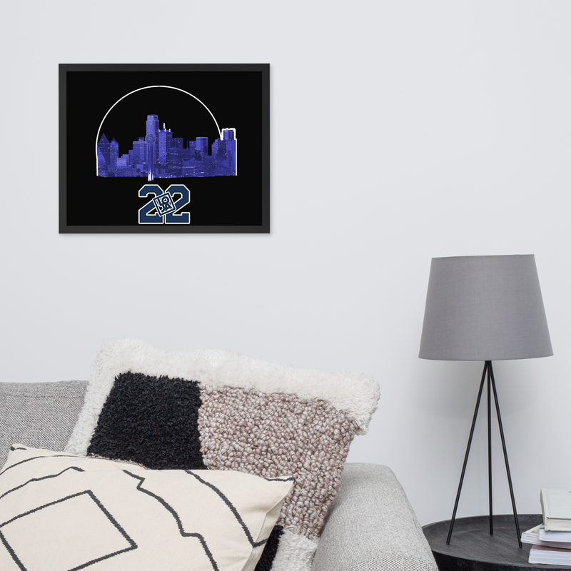 Dallas Skyline Framed poster