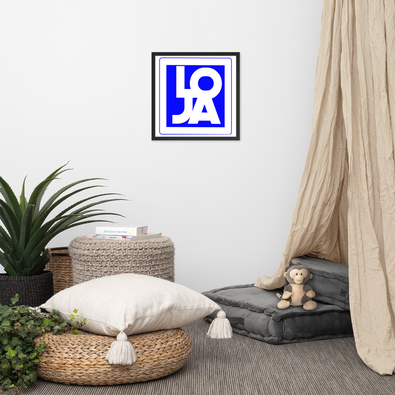 Lion Of Judah Blue Logo Framed poster Framed poster