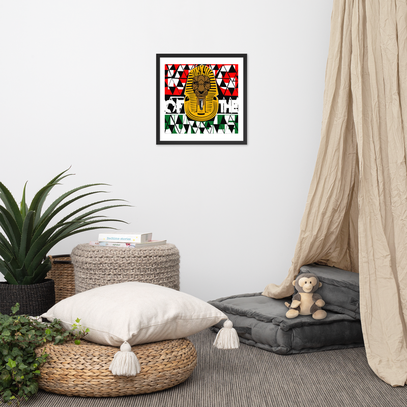 King of the jungle Design Framed poster