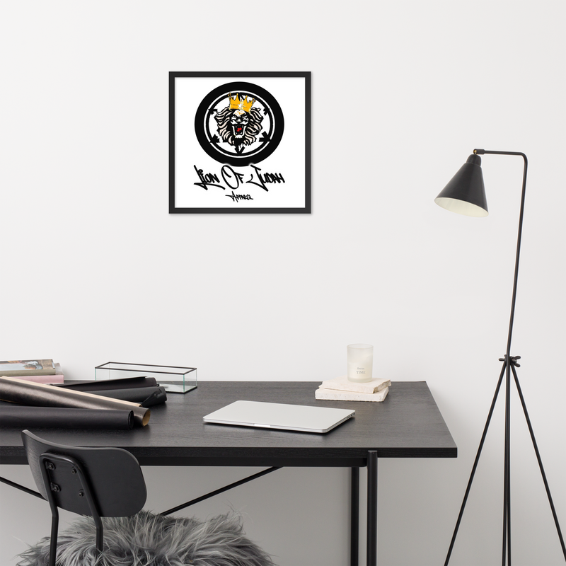 Lion Of Judah Apparel Lion Design Framed poster