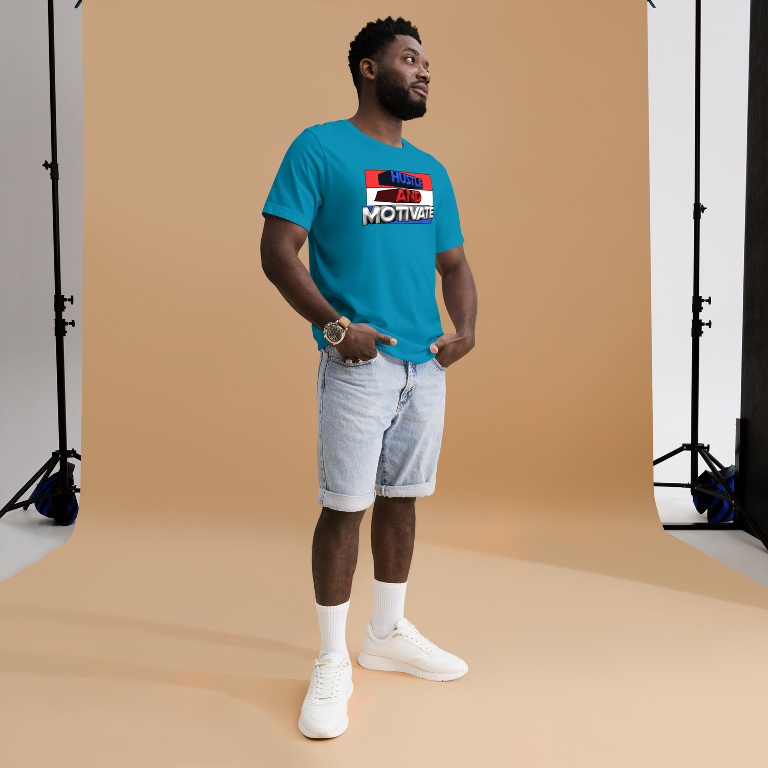 Hustle and Motivate Art Design Unisex t-shirt