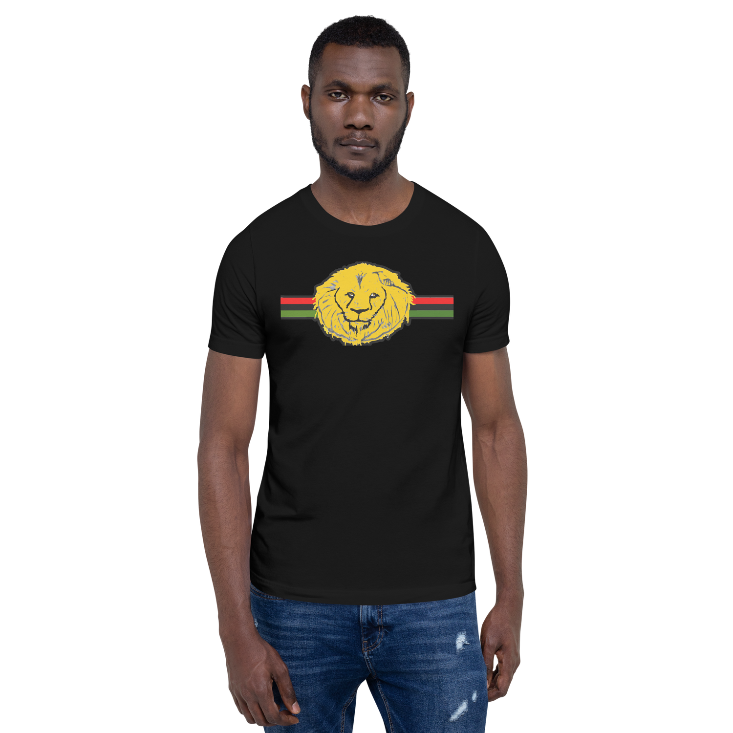 Lion head drawing Short sleeve unisex t-shirt