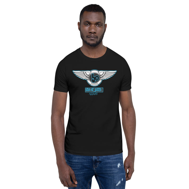 Lion Of Judah Baby Blue logo Short-sleeve unisex t-shirt