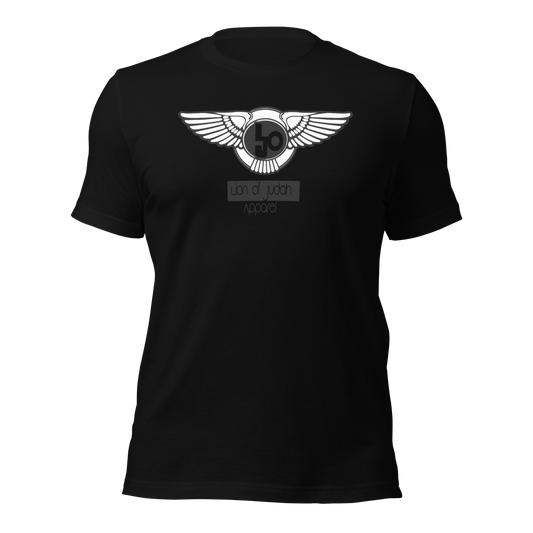 Lion Of Judah Black logo Short sleeve unisex t-shirt