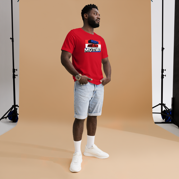 Hustle and Motivate Art Design Unisex t-shirt