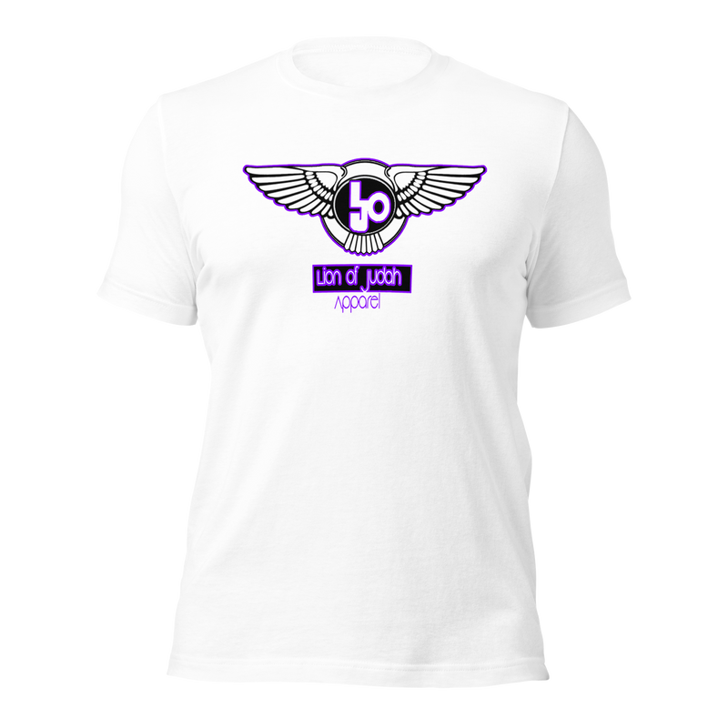Lion Of Judah Wingz  Purple logo Short-sleeve unisex t-shirt