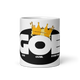 God Over Everything White glossy mug