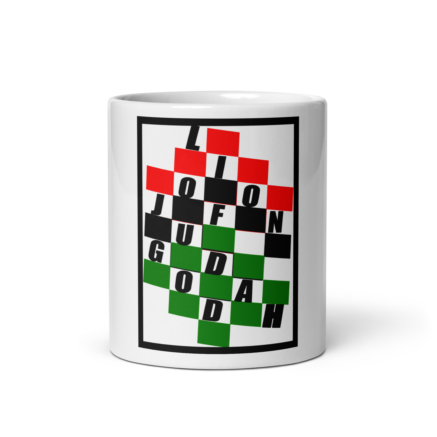 KROSS WORD PUZZLE DESIGN White glossy mug