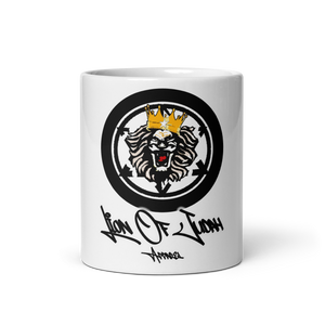 Lion of Judah Design White glossy mug