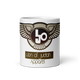 Lion Of Judah Design  Bronze Logo White glossy mug