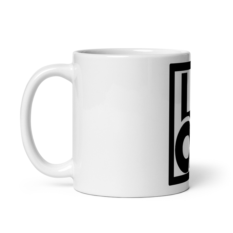 Lion Of Judah Apparel black new logo White glossy mug
