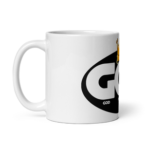 (G.O.E.) God Over Everything  White glossy mug