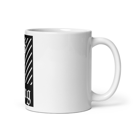 I am king White glossy mug