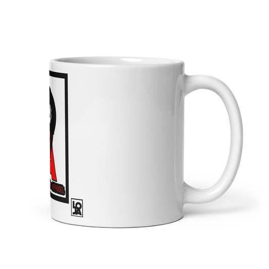 Lion (l.o.j.a) Design White glossy mug
