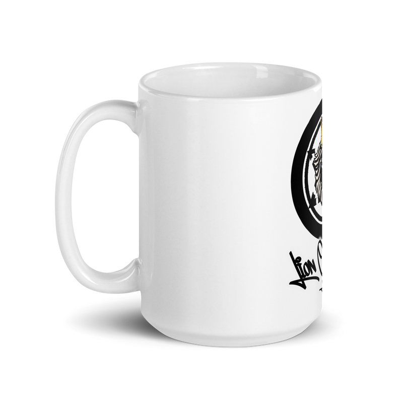 Lion of Judah Design White glossy mug