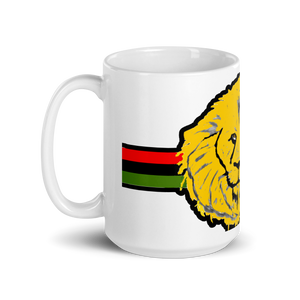 Lion Design White glossy mug