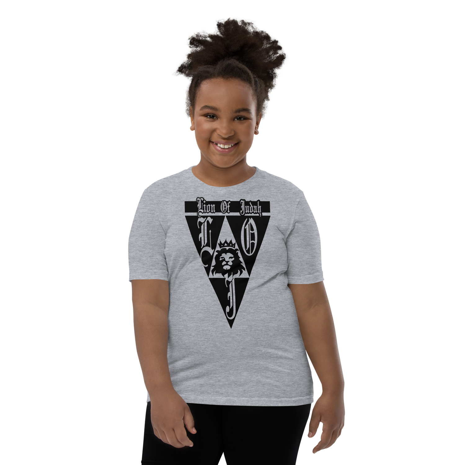 Lion Of Judah God Design Youth Short Sleeve T-Shirt