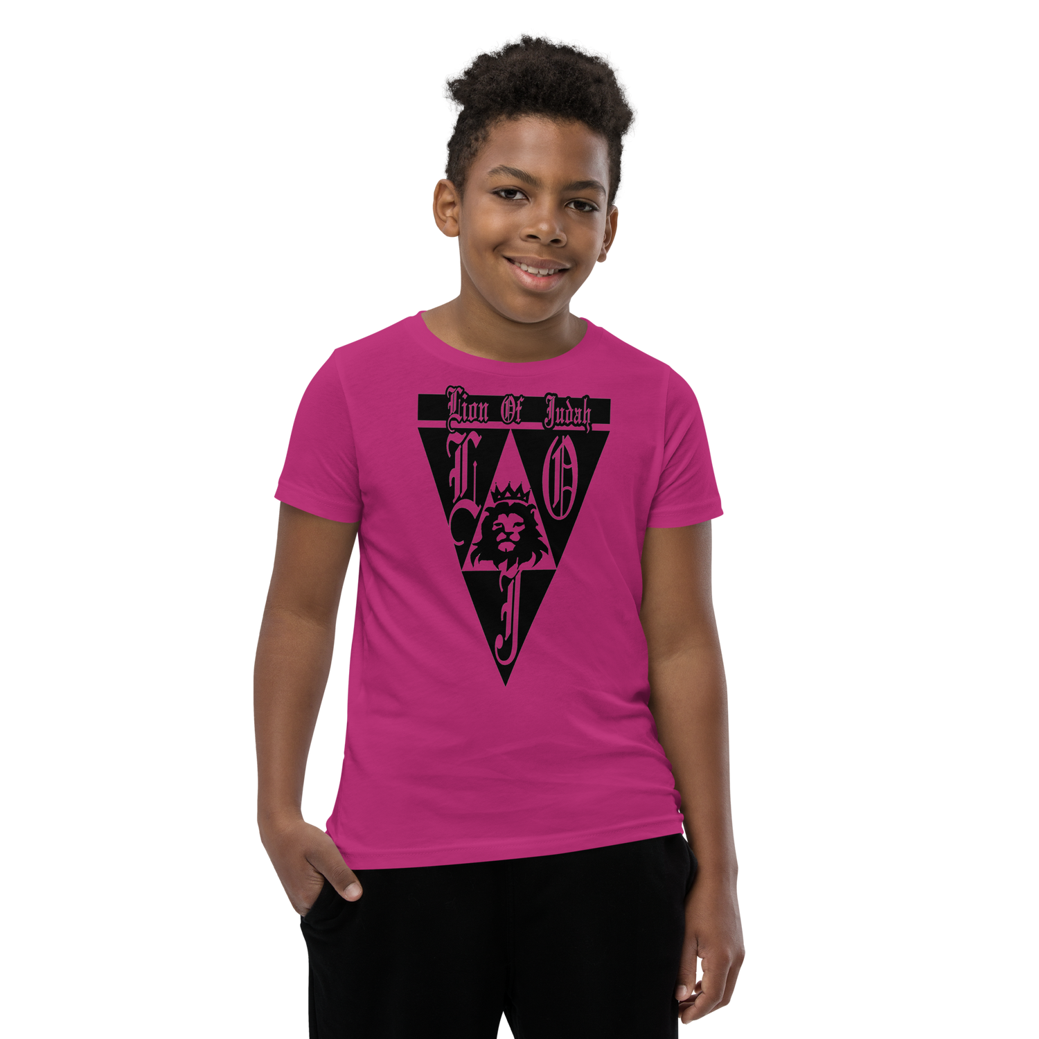 Lion Of Judah God Design Youth Short Sleeve T-Shirt