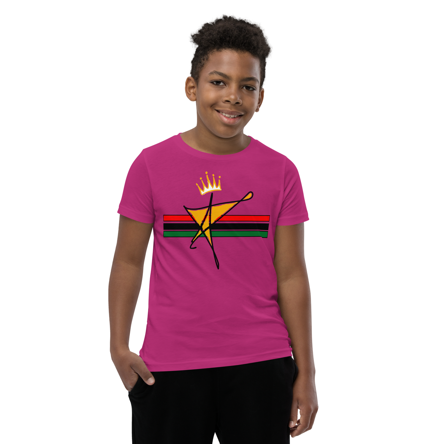 The Black Star Of The Tribe Of Judah Youth Short Sleeve T-Shirt