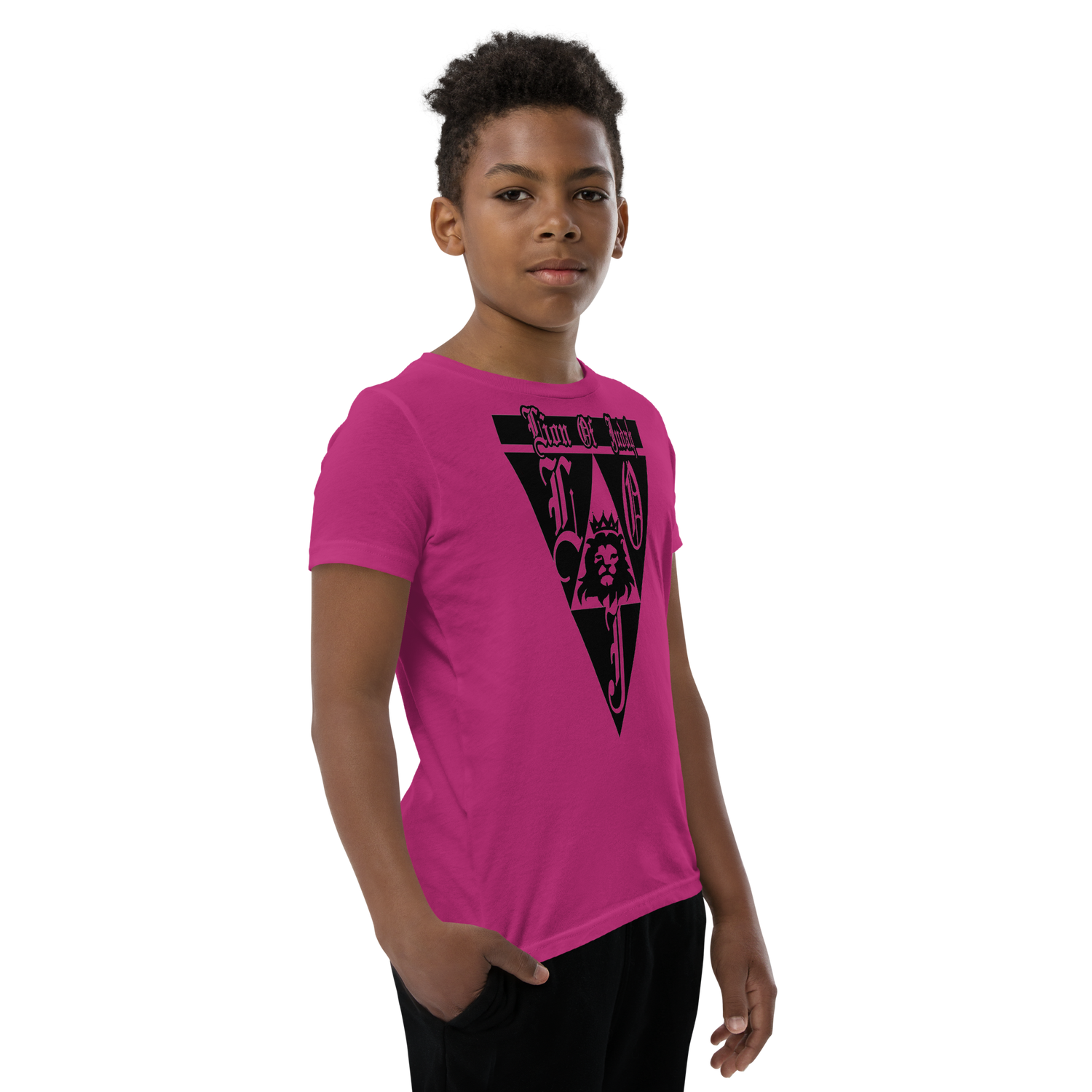 Lion Of Judah God Design Youth Short Sleeve T-Shirt