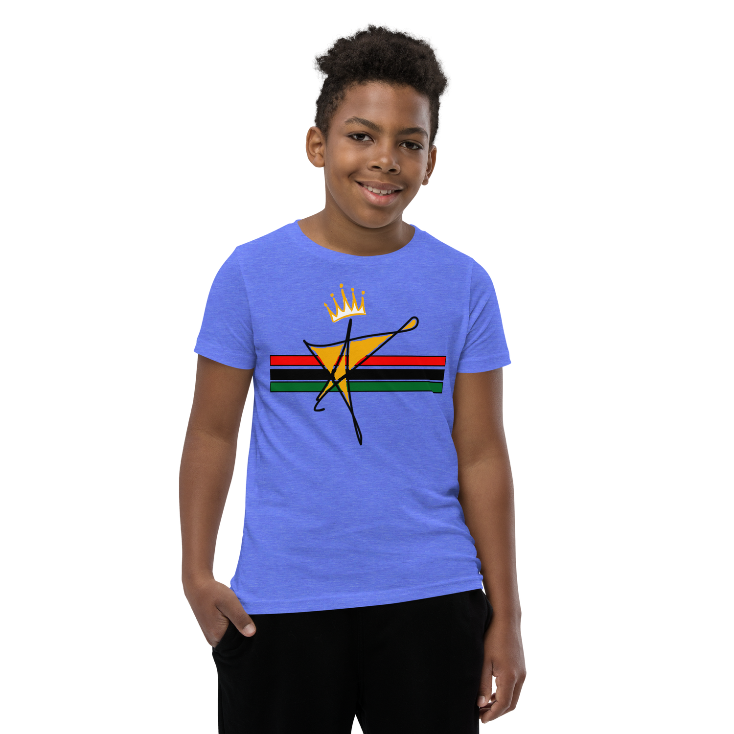 The Black Star Of The Tribe Of Judah Youth Short Sleeve T-Shirt
