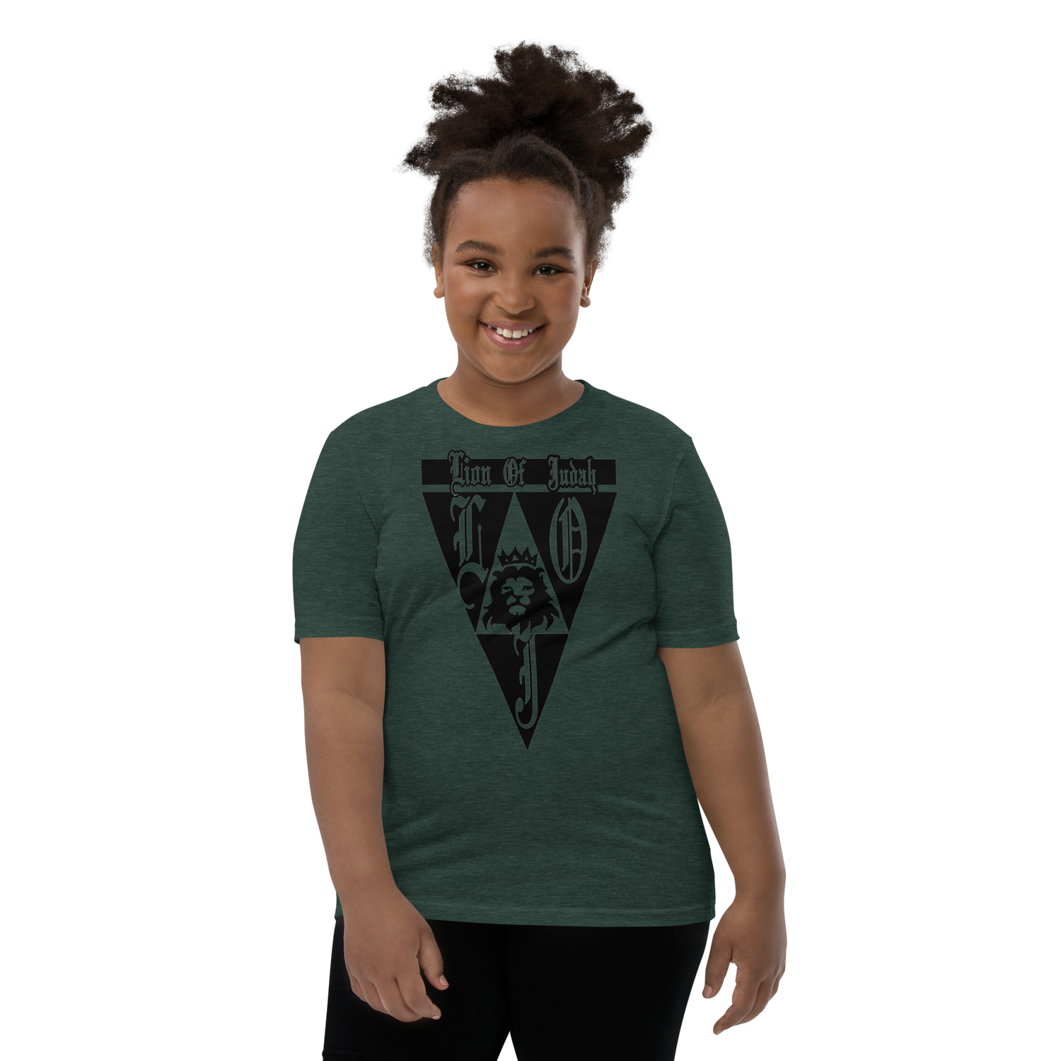 Lion Of Judah God Design Youth Short Sleeve T-Shirt