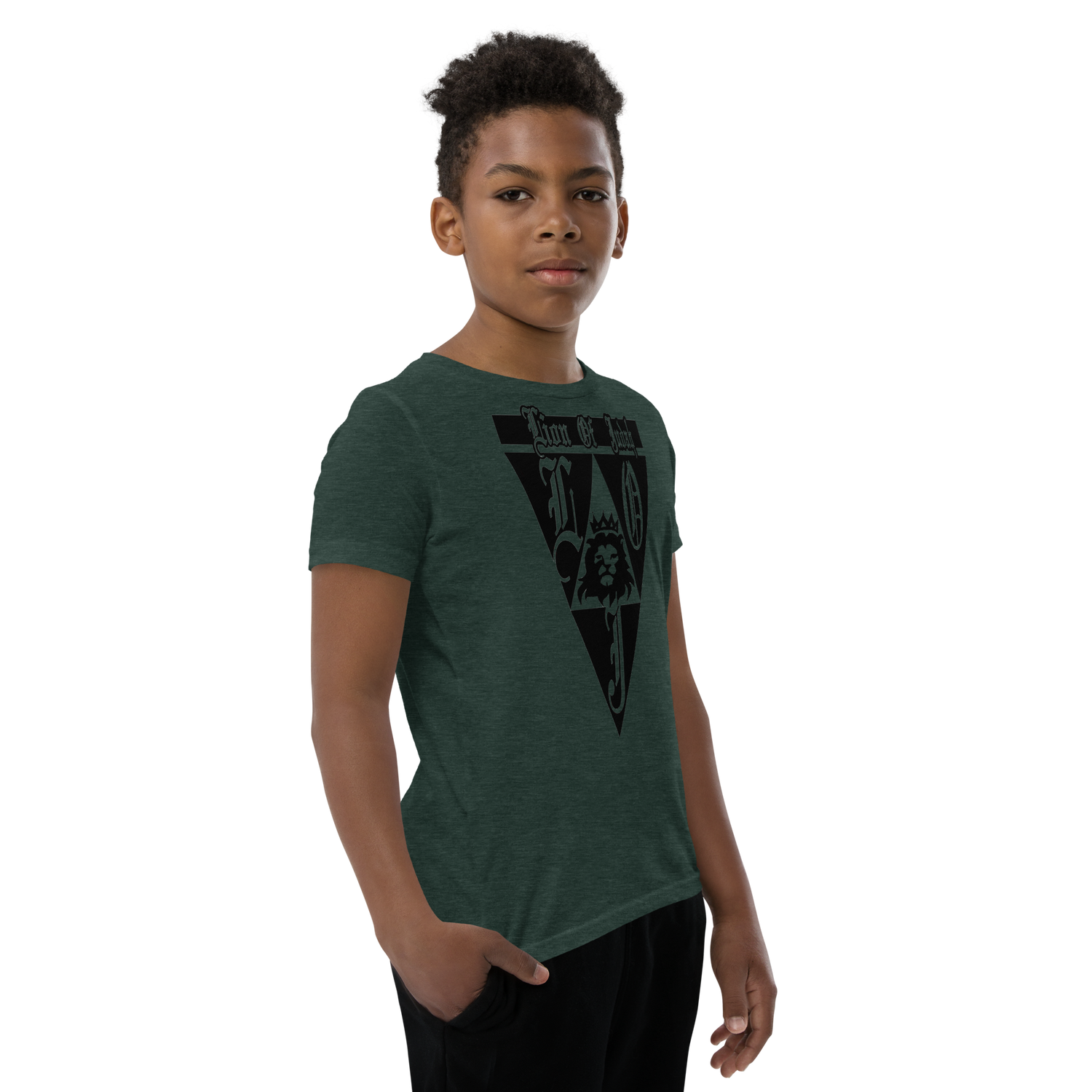 Lion Of Judah God Design Youth Short Sleeve T-Shirt