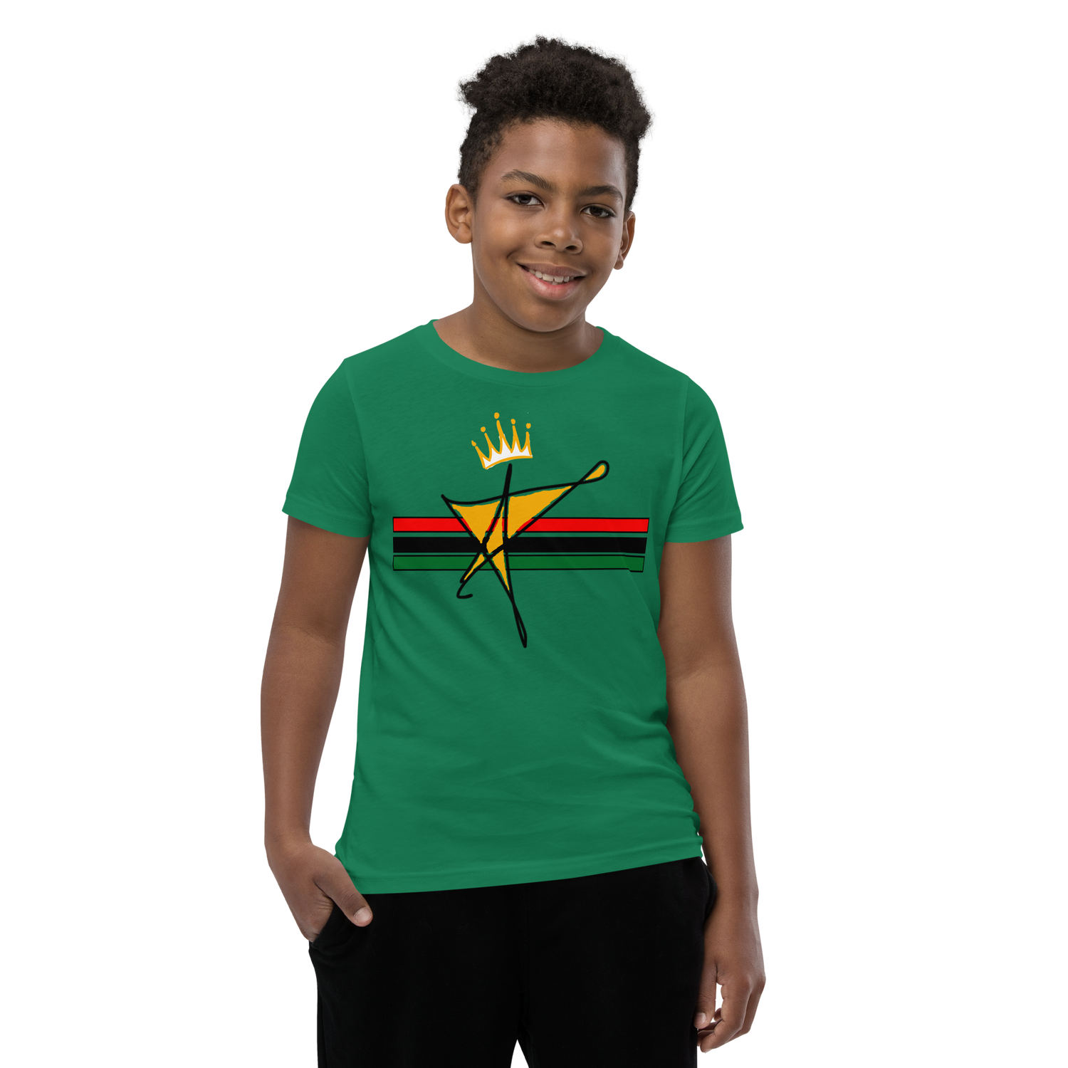 The Black Star Of The Tribe Of Judah Youth Short Sleeve T-Shirt
