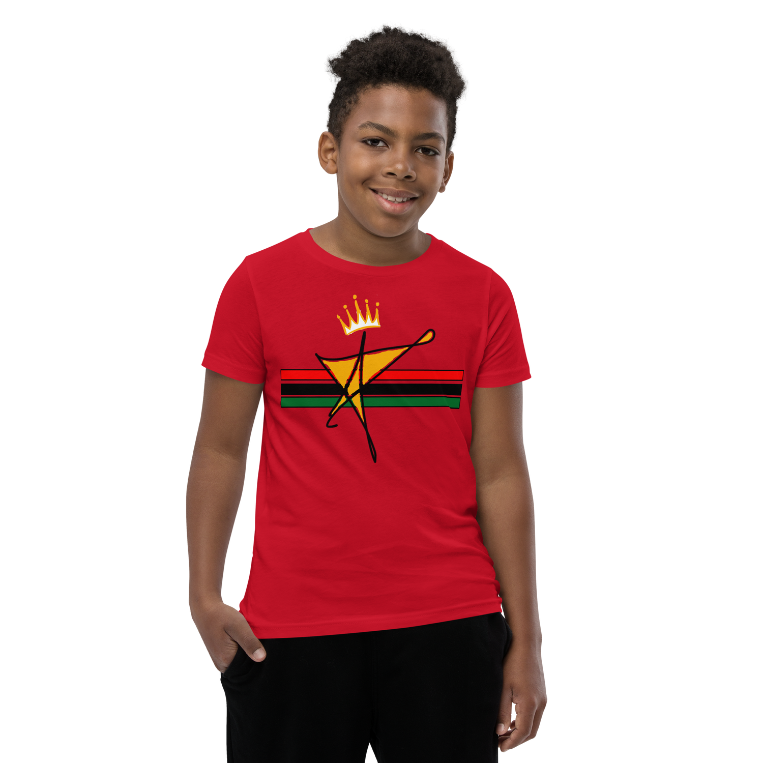 The Black Star Of The Tribe Of Judah Youth Short Sleeve T-Shirt