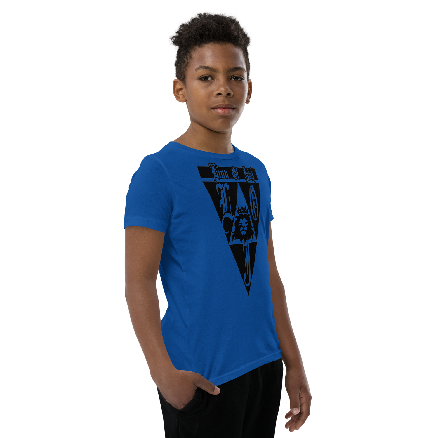 Lion Of Judah God Design Youth Short Sleeve T-Shirt