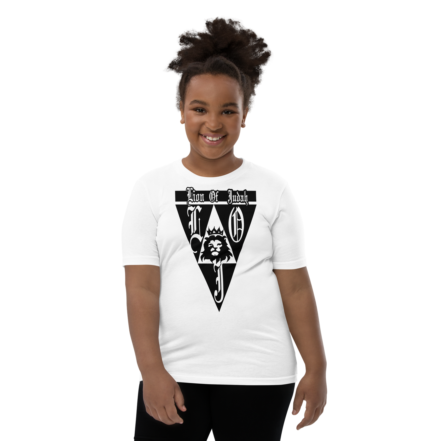 Lion Of Judah God Design Youth Short Sleeve T-Shirt