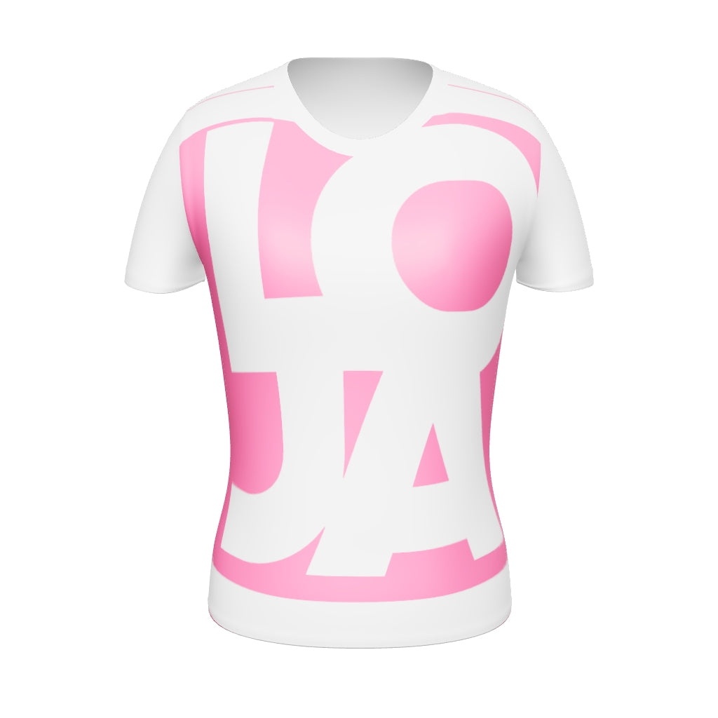 (Big Print) Pink Lion Of Judah Apparel Logo All Over Print Women's Athletic T-shirt