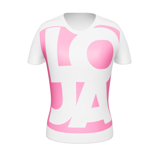 (Big Print) Pink Lion Of Judah Apparel Logo All Over Print Women's Athletic T-shirt