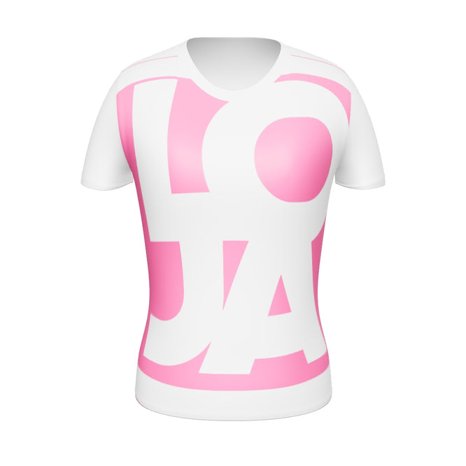 (Big Print) Pink Lion Of Judah Apparel Logo All Over Print Women's Athletic T-shirt