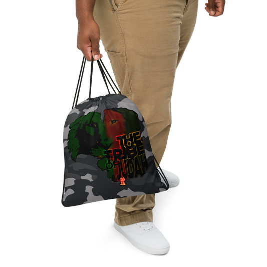 Tribe Of Judah Lion Design Drawstring bag